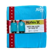 Hurley Youth Girl's Long Sleeve UPF 50+ Moisture Wicking Swim Top (Blue, 7/8) Girls 7-8